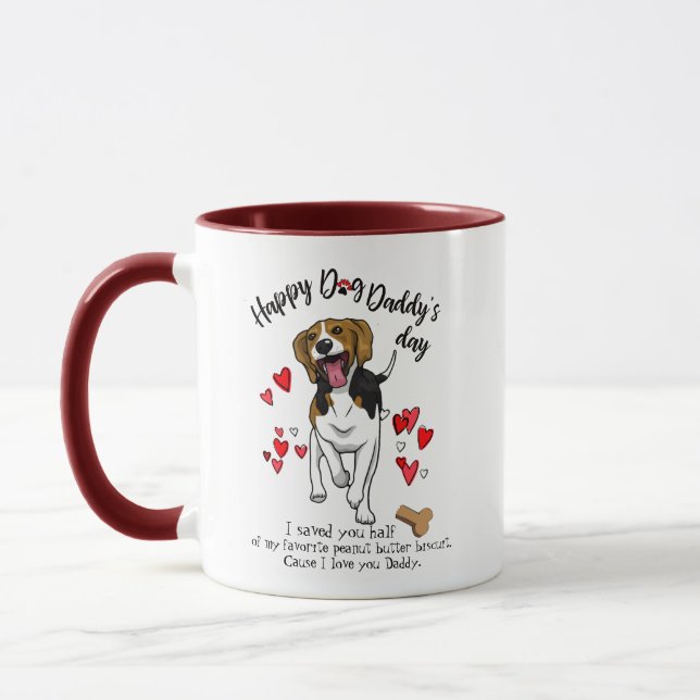 Caneca feliz do dia dos pais de seu cão do (Esquerda)