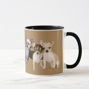 Caneca feliz do trio da chihuahua