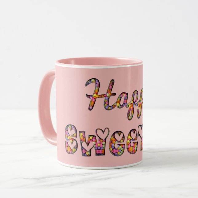 Caneca Feliz Doce 16 Típica de Doces Engraçados (Frente Esquerda)