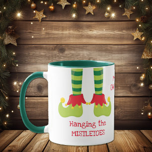 Caneca Feliz Elf Encantando Mistletodo Natal