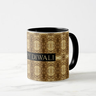 Caneca Feliz Festival Diwali das Luzes Deseja a Tipografi
