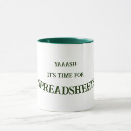 Caneca Feliz Folha de Cálculo do Analista de Dados Contab