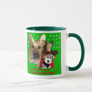 Caneca Feliz German shepherd de Natal