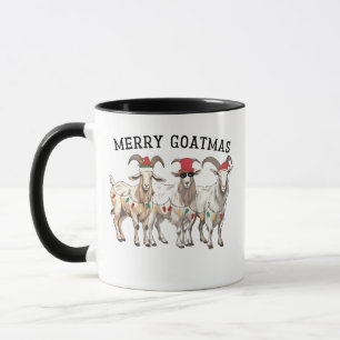 Caneca Feliz Goatmas Animal Goat Lover Feliz Natal