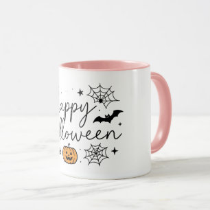 Caneca Feliz Halloween Abóbora Morcego