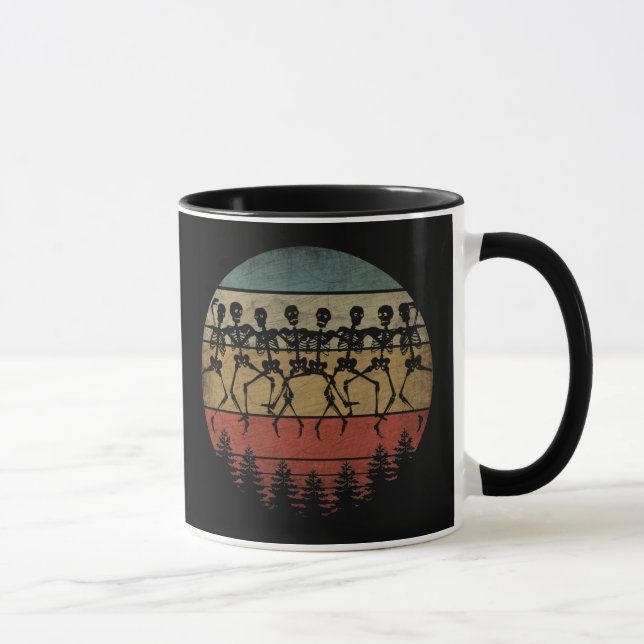 CANECA FELIZ HALLOWEEN DANÇA DO ESQUELETO (Direita)