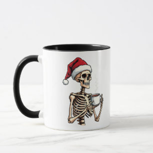 Caneca Feliz Halloween Esfregando Papais noeis de Natal
