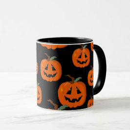 Caneca Feliz Halloween Jack O Lanterna Arte Ilustrativa