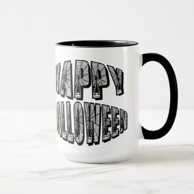 Caneca Feliz Halloween Spiders & Spider Web Mug (Direita)