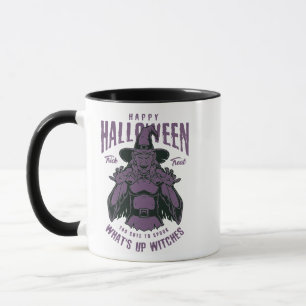 Caneca Feliz Halloween Witch Mug - "O que há com as bruxa