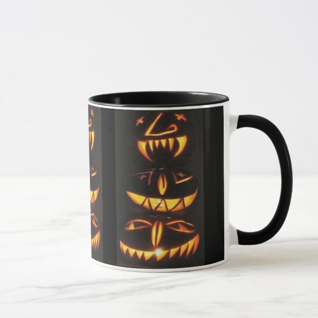 Caneca Feliz Jack o'Lantern Faces (Direita)