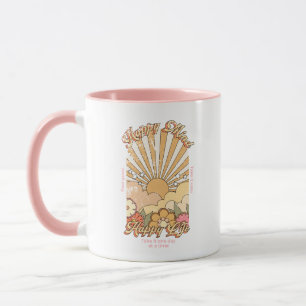 Caneca Feliz Mente Feliz Vida Hippy Groovy Vibes