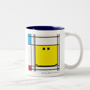 caneca feliz mondrian da cara