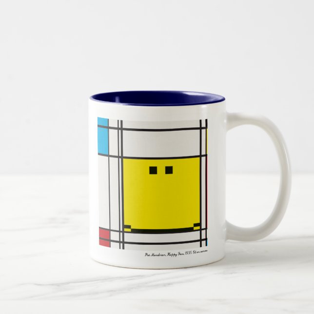 caneca feliz mondrian da cara (Direita)