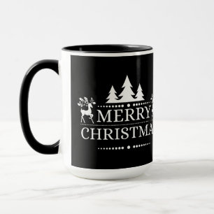 Caneca Feliz Natal 2 Tone Mug-Black