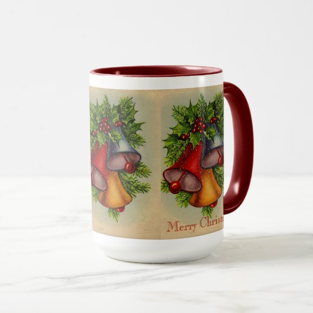 Caneca Feliz Natal Bells Mug (Frente Esquerda)