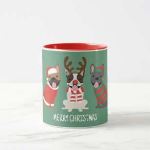 Caneca Feliz Natal - Buldog Francês