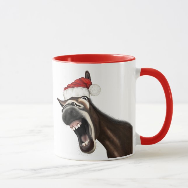 Caneca Feliz Natal Cantando Donkey, Fa la la la laaa (Direita)