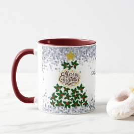 Caneca Feliz Natal com árvore de Natal
