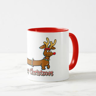 Caneca Feliz Natal Dachshund