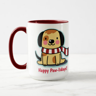 Caneca Feliz Natal de Cachorro de Cachorro!