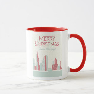 Caneca Feliz Natal de Chicago