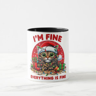 Caneca Feliz Natal de Gato