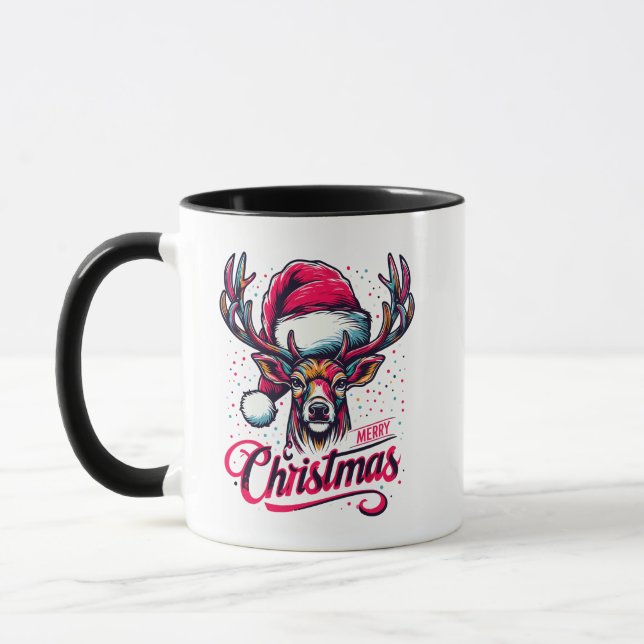 Caneca Feliz Natal Deer (Esquerda)