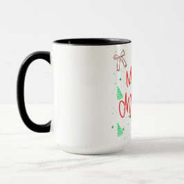 Caneca Feliz Natal Design de Biscoito de Gengibre.