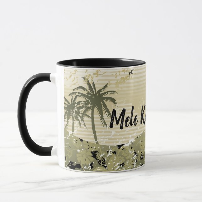 Caneca Feliz Natal do Hawaiian de Mele Kalikimaka (Esquerda)