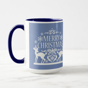 Caneca Feliz Natal Dois Tone Mug Blue