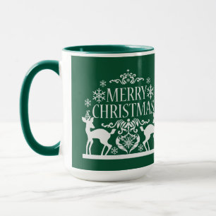 Caneca Feliz Natal Dois Tone Mug-Green