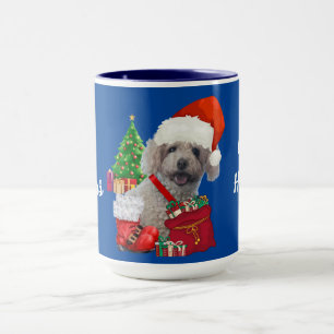 Caneca Feliz Natal Feliz Férias Poodle Mug