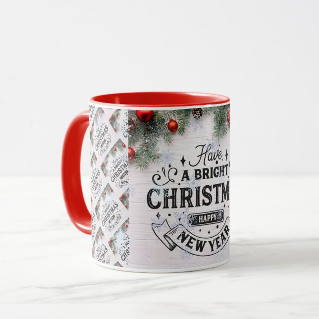 Caneca Feliz Natal Férias (Frente Esquerda)