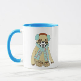 Caneca Feliz Natal Férias Lama de Máscara Café Mug