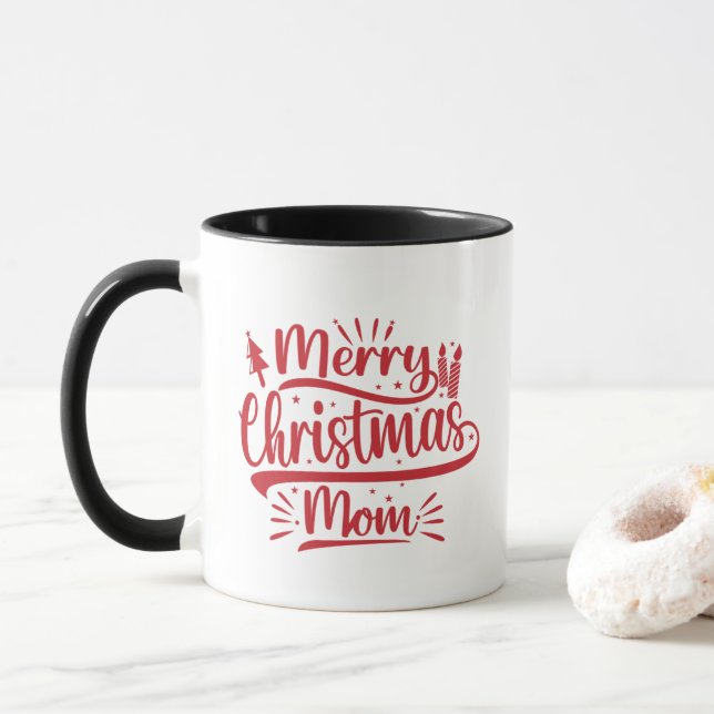 Caneca Feliz Natal - Foto da Família Mãe (Com Donut)