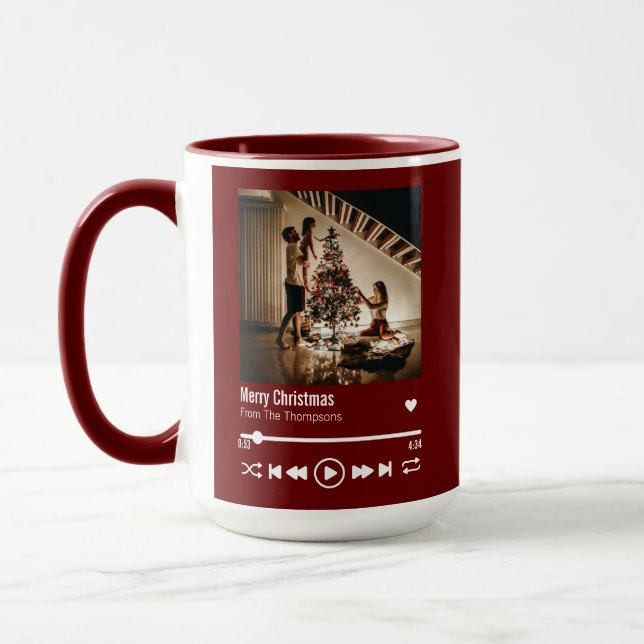 Caneca Feliz Natal Foto Personalizada (Esquerda)