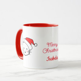 Caneca Feliz Natal Gato Sorridente