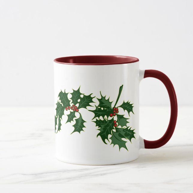 Caneca Feliz Natal Holly Sai Mug (Direita)
