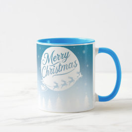 Caneca Feliz Natal Mug com Reindeer e Neve