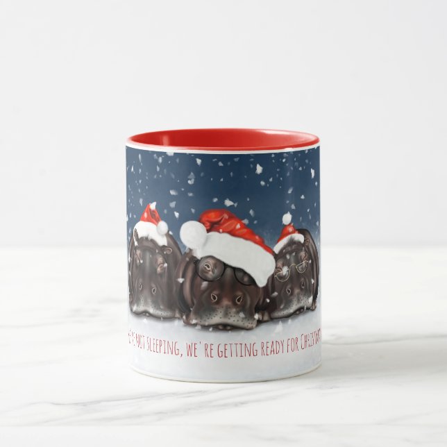 Caneca Feliz Natal Mug - Hippos Sonolentos (Centro)
