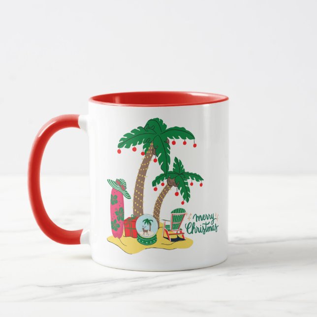 Caneca Feliz Natal na Praia (Esquerda)