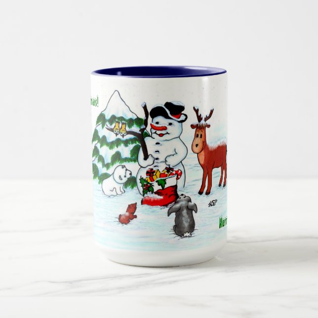 Caneca Feliz Natal! Neve com Amigos (Centro)