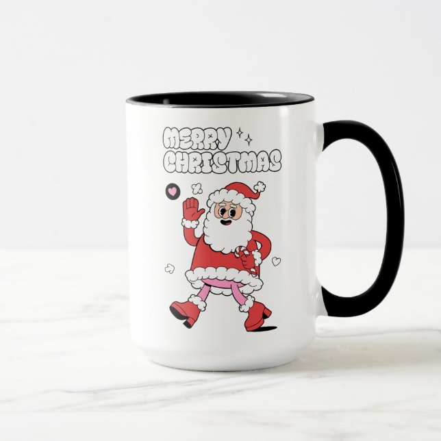 Caneca Feliz Natal - Papais noeis de Groovy Strut (Direita)