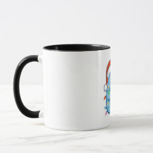 Caneca Feliz Natal Peixe-boi do Mar Vaca de Natal Chapéu