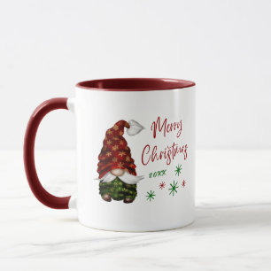 Caneca Feliz Natal Rustic Country Gnomo Feriado