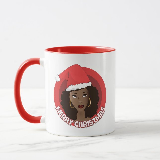 Caneca Feliz Natal, Santa Hat Negra (Esquerda)