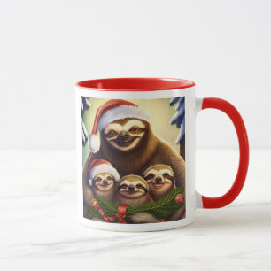 Caneca Feliz Natal Sloths