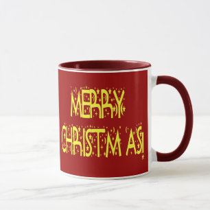 Caneca Feliz Natal Starry Night Font