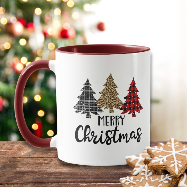 Caneca Feliz Natal Xadrez Árvores de Natal (Criador carregado)
